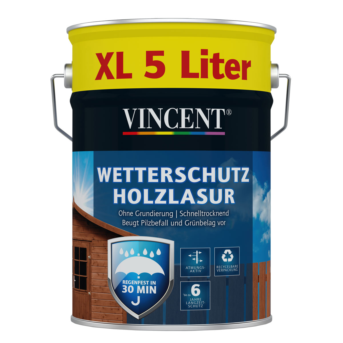 Vincent Wetterschutz Holzlasur L Teak