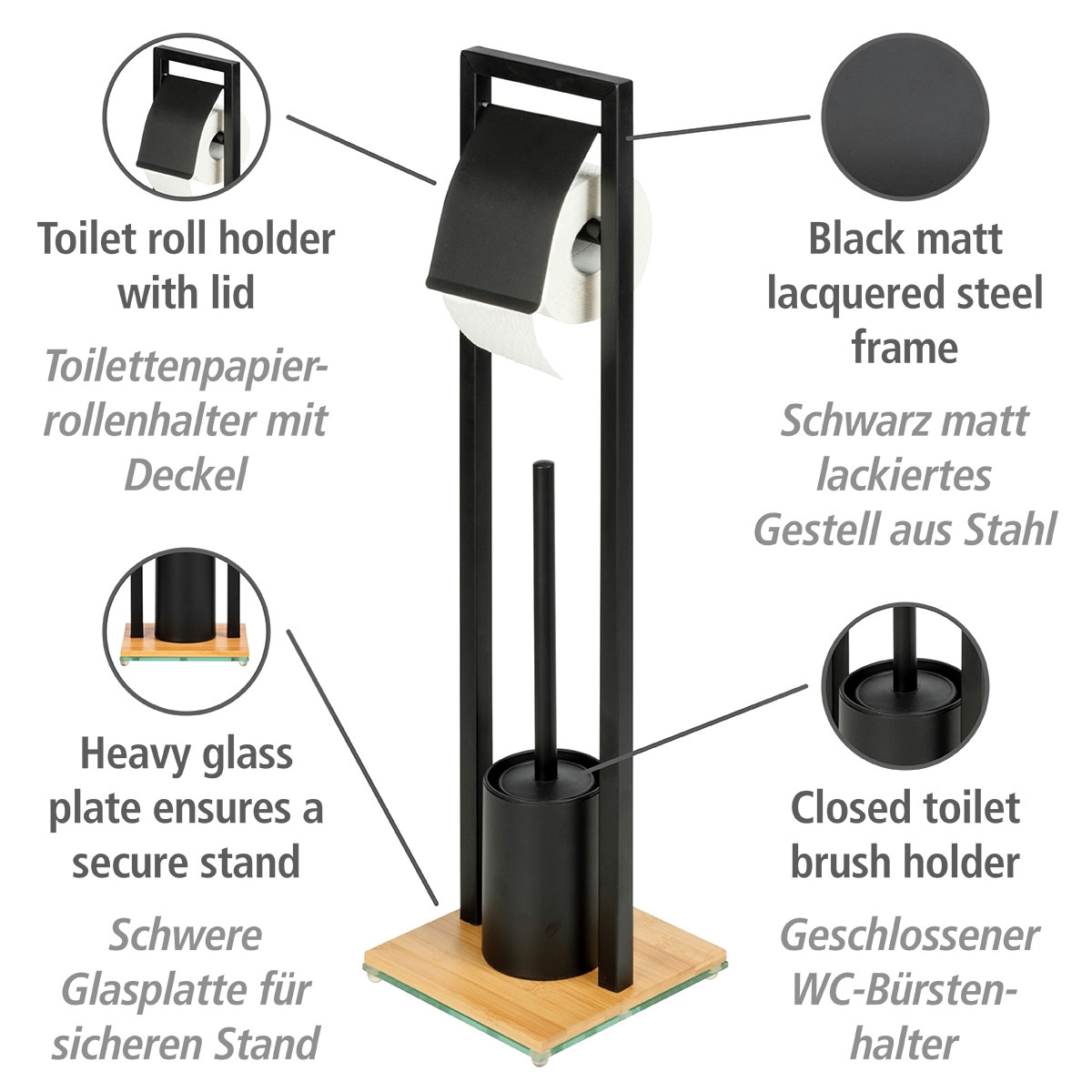 Wenko WC-Bürstenhalter | Bambusa 502976