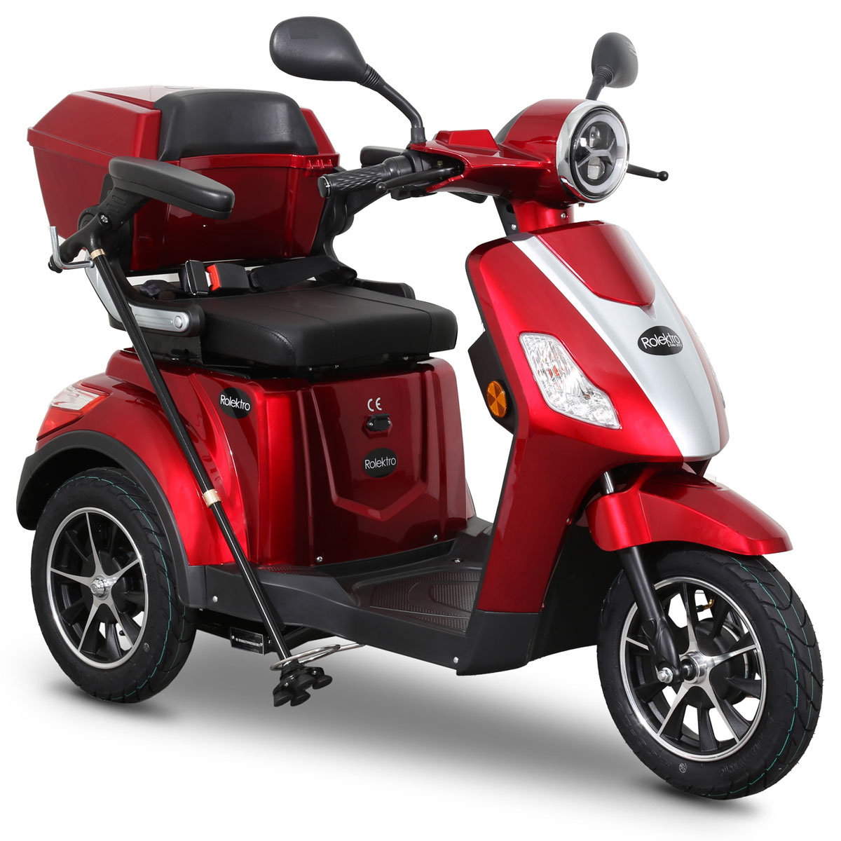 Elektroroller | Bleigel K011391488 E-Trike Rolektro 60V-20Ah Seniorenmobil 15 Rot V.2 1000W Akkus