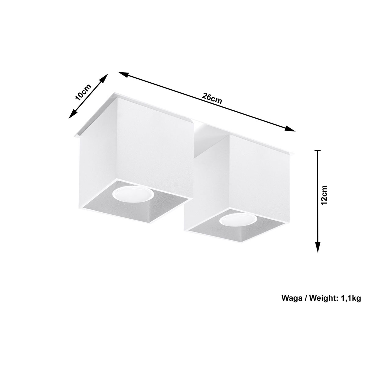 Sollux Lighting Deckenleuchte Quad 2 weiß | Spots K000057916 | weiß | 2