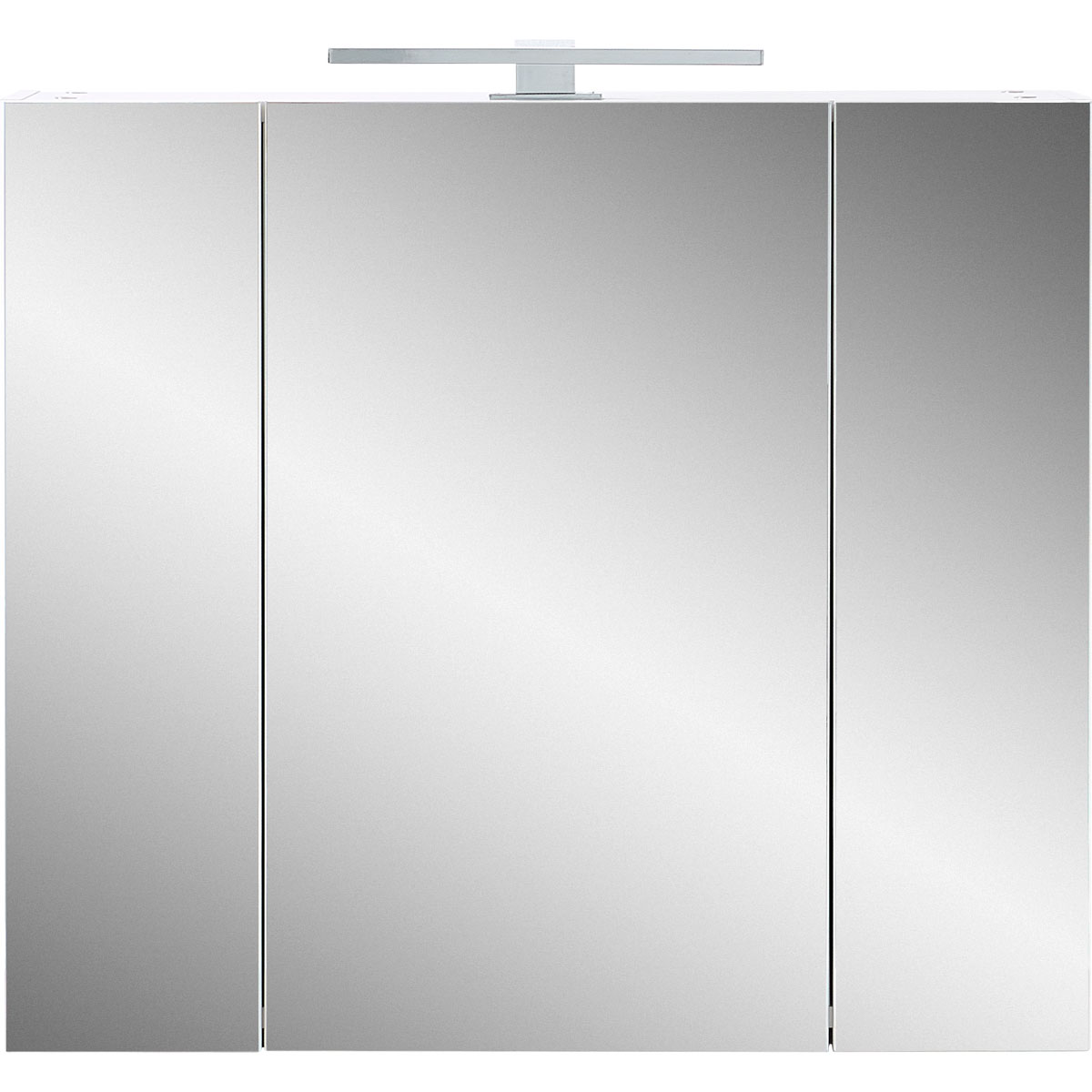 Spiegelschrank mit 71 und LED-Beleuchtung 23 weiß Steckdose 3 x cm Türen K000065113 x 76 