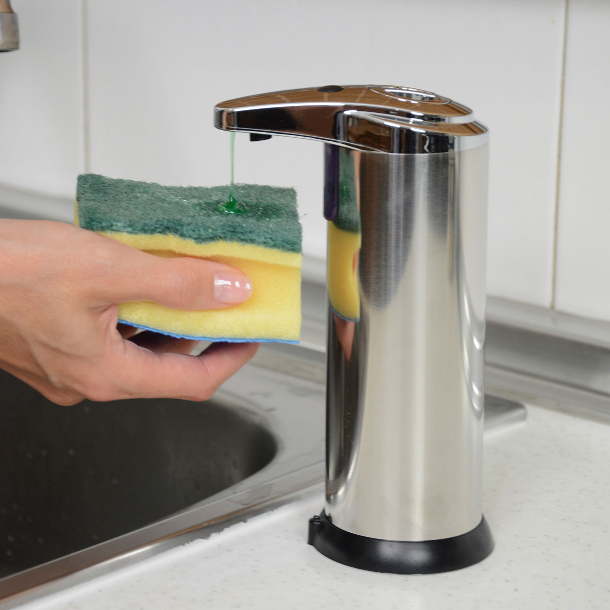 Küche Waschbecken Flüssigkeit Seife Dispenser Pumpen Edelstahl