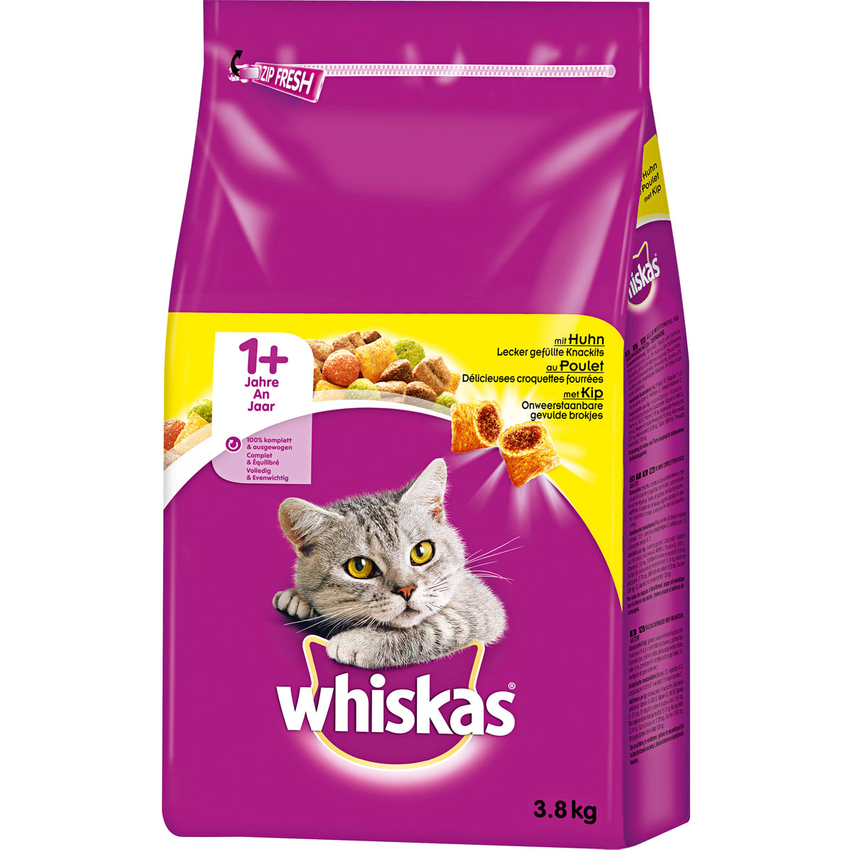 Whiskas 935326 mit Katzenfutter 3,8 | Huhn kg