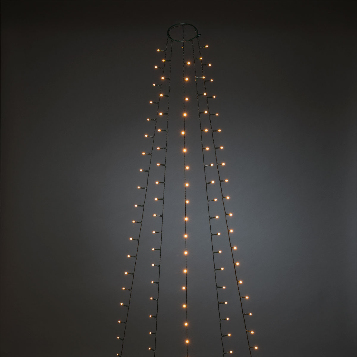 Konstsmide LED Baummantel mit Ring Durchmesser bernsteinfarbenen mit Dioden 5 205408 11 cm 50 Stränge je | gefrostet