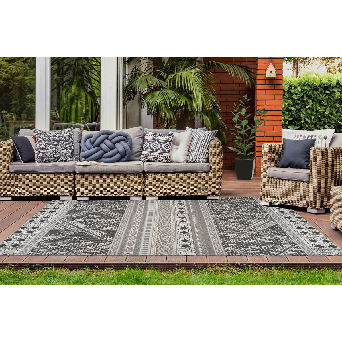 Outdoor-Teppich „Yoga 200“, | | 80x150 taupe/creme K000035461
