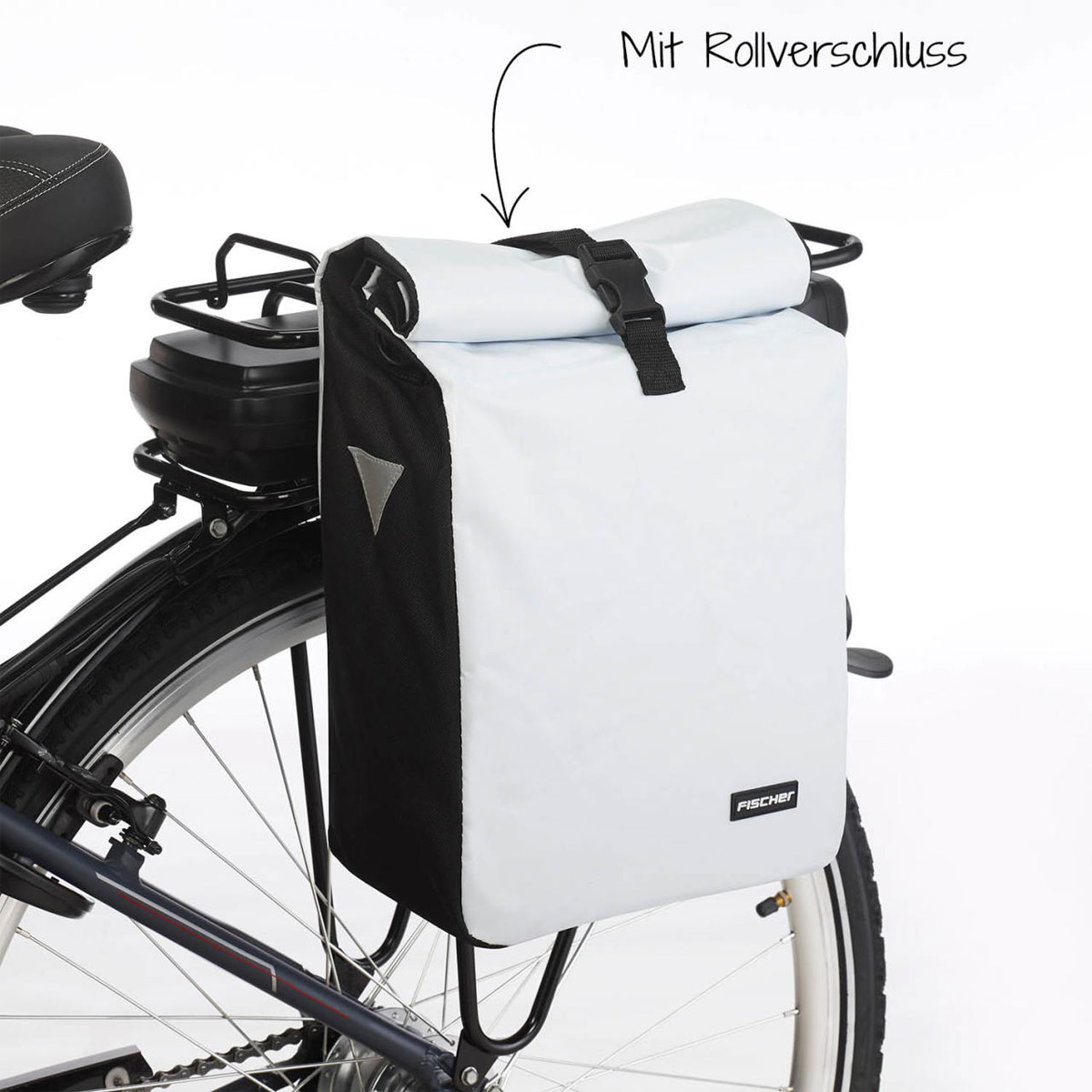 Gepäckträgertasche | Bikes Kurier weiß Fischer 434621